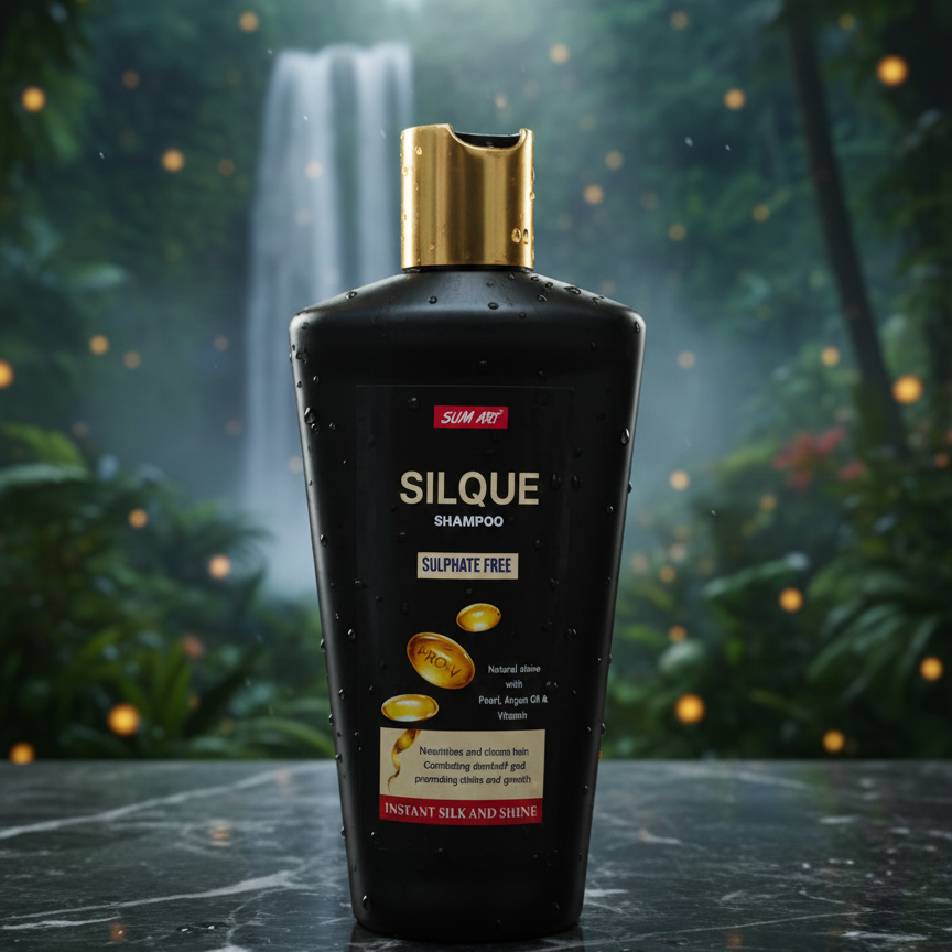 Sum Art Silque Shampoo Providing Gentle Care Nourishing Formula Strengthening Quality Everyday Hair Support - 180ML - Image 3