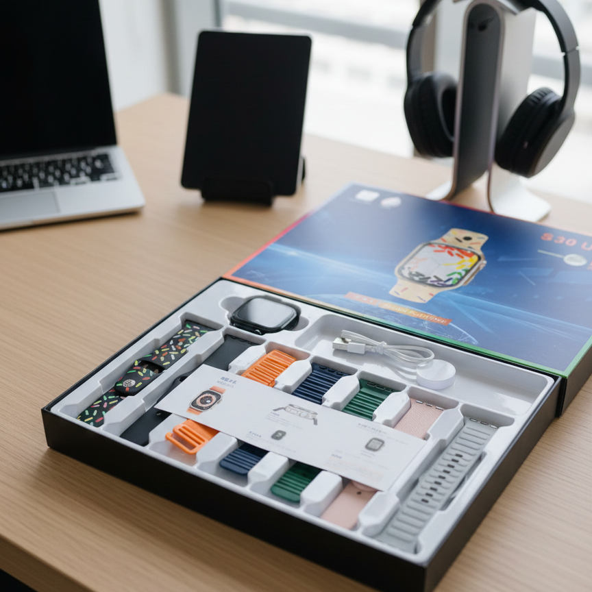 S30 Ultra 2 Smartwatch | 7?in?1 Complete Set | Stylish Design with Accessories