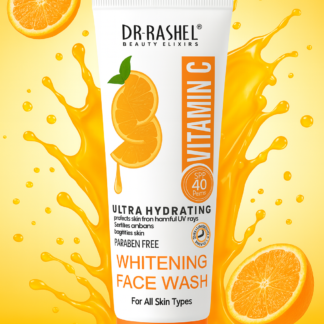Dr Rashel Vitamin C Ultra Hydrating Whitening Face Wash ? Brightening & Moisturizing Cleanser, 100ml (1 Pc)