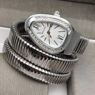 Triple?Wrap Snake Watch | Diamond?Set Bezel | Luxury Fashion Accessory