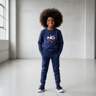 Kids Navey Blue no limit  Printed Stylish Kids' Tracksuit Set | FOR BABY AND KIDS