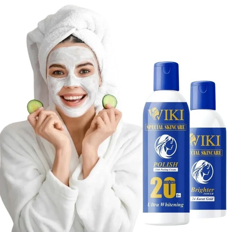 WIKI Special Skin Care Polish With Peeling Cream 200ml & 24K Gold Brighter Powder 100ml ? Ultra Whitening Formula - Image 4