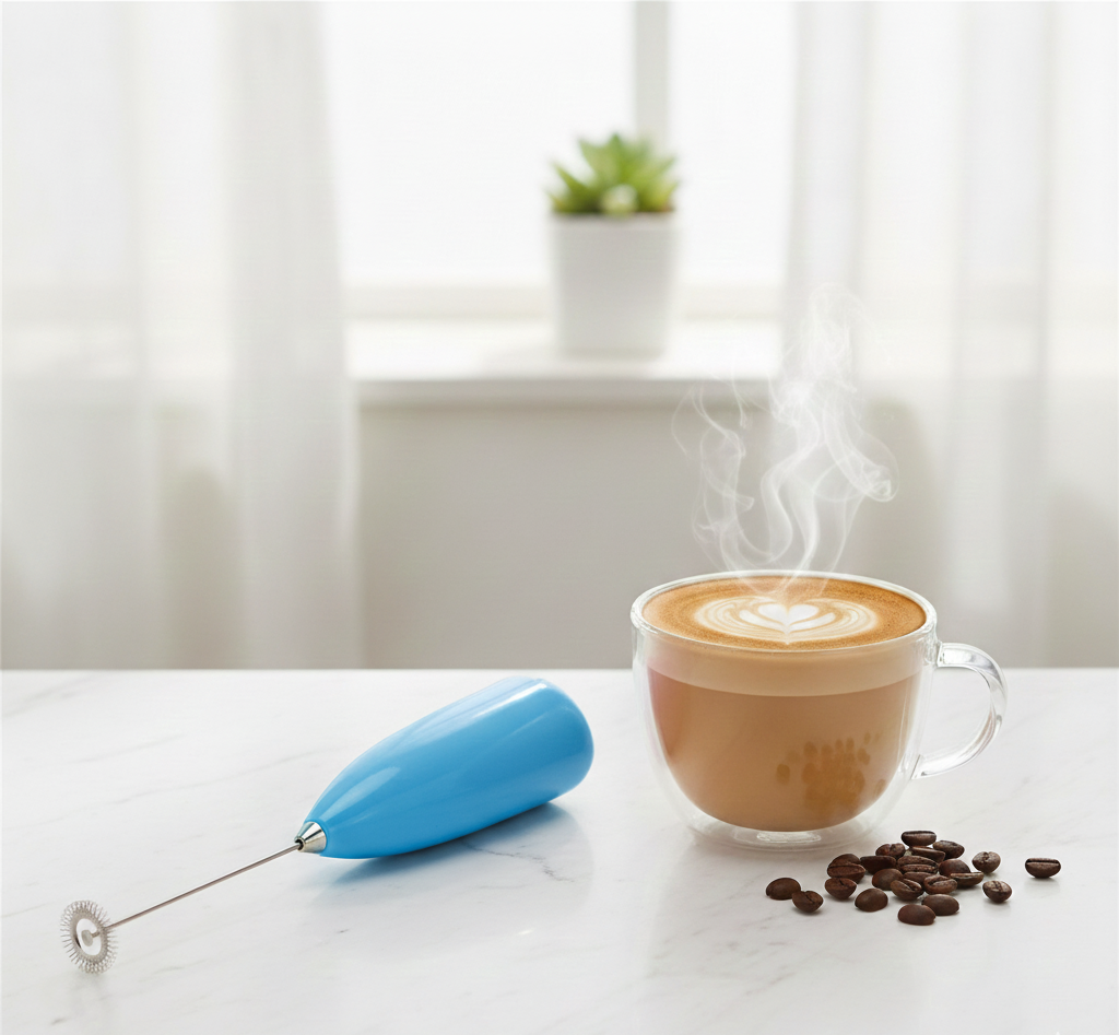 Coffee Beater & Milk Frother ? Mini Handheld Egg Whisk, Drink Mixer & Foamer for Kitchen Use | Practical Cooking Tool (Random Color)