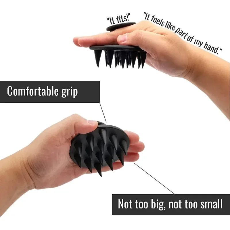 Head Cleansing & Scalp Massage Brush ? Soft Bristles for Wet & Dry Use (Black color)
