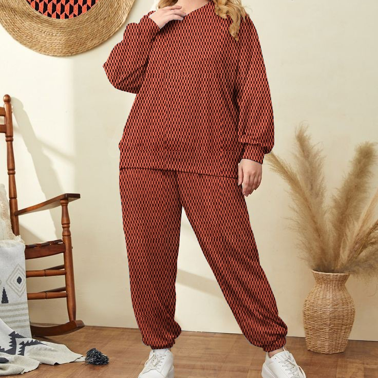 Check Pattern Loungewear Set For Women Stylish Design Smooth Comfort Easy Wear