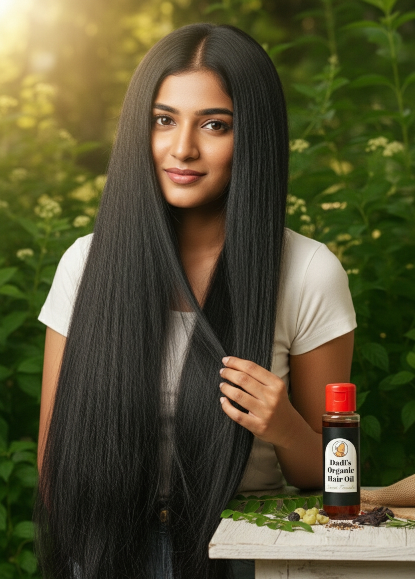 Dadi?s Organic Hair Oil: The Ayurvedic Secret for Ultimate Hair Health. This Cold-Pressed, Herbal Elixir is Best for Combating Hair Fall 100ml - Image 3