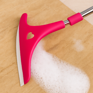 Stainless Steel Glass Wiper with Retractable Handle ? Window & Glass Cleaning Scraper (Random color)