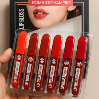 Romantic Empire Matte Lipgloss Set of 6 ? High Pigment, Long-Lasting Liquid Lip Gloss | Shades of Red Collection