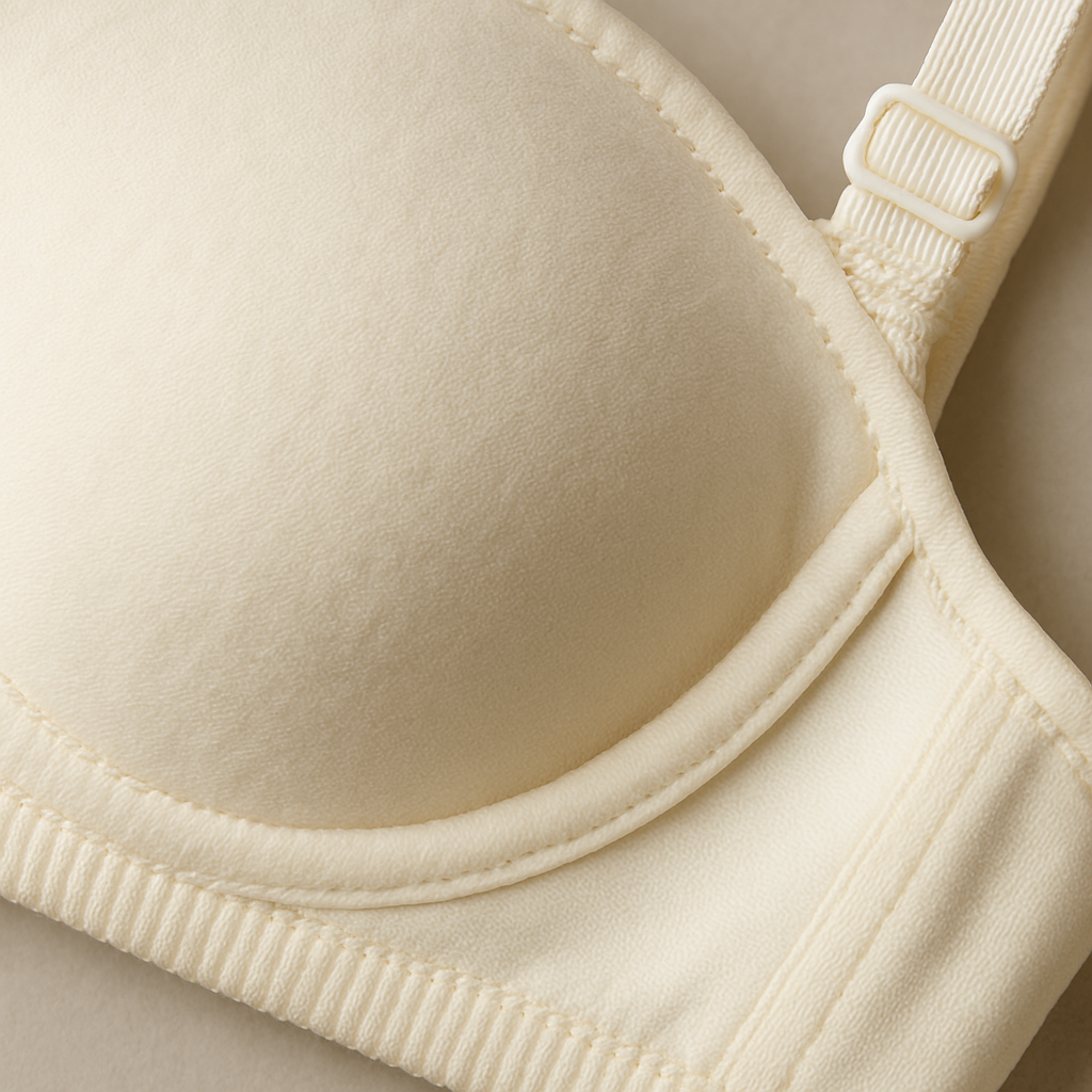 Cotton Light Padded Bra ? Comfortable Everyday Wear, Plain Design (Sizes 32?42, Beige) - Image 2