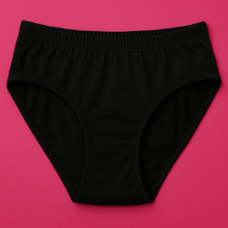 Jersey Plain Panty for Women ? Lightweight, Comfortable & Soft Everyday Wear Underwear, Available in Sizes S, M, L (Black)