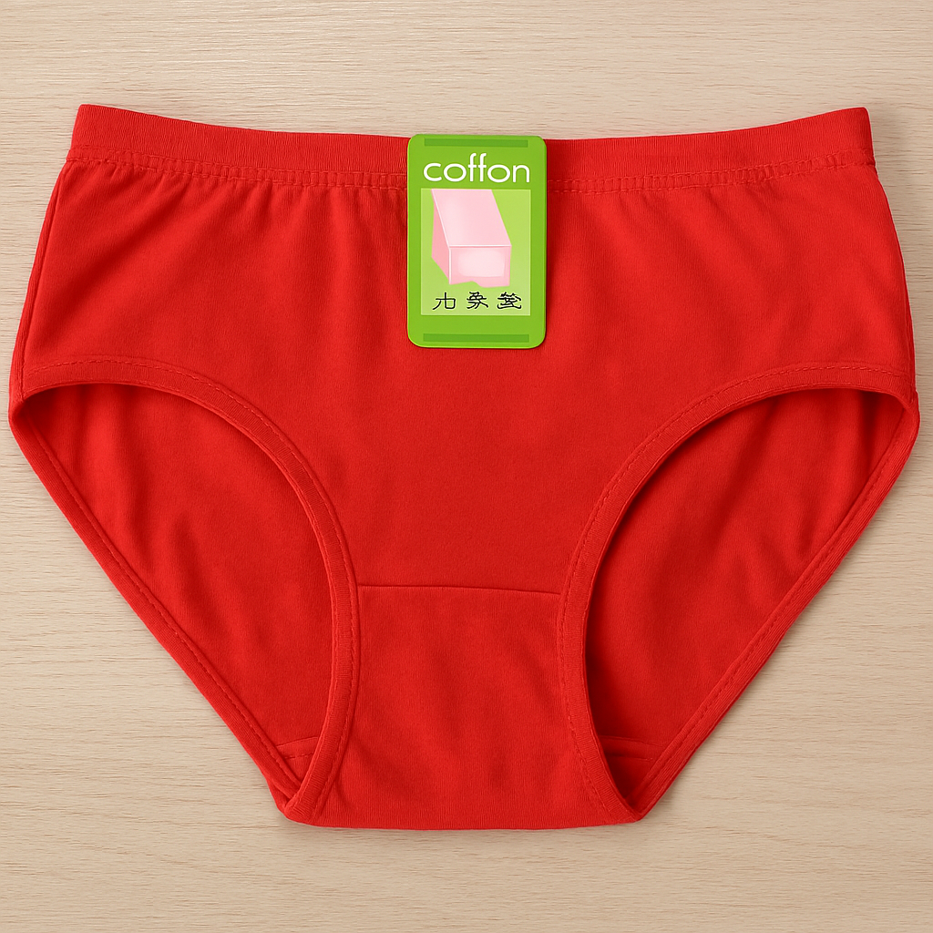 Jersey Plain Panty for Women ? Soft & Comfortable Everyday Underwear, Lightweight and Breathable Lingerie in Red (1 Piece) - Image 2
