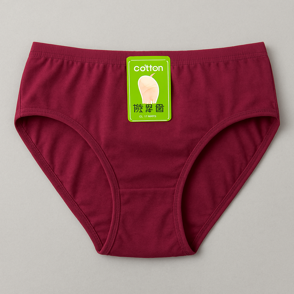 Jersey Plain Panty for Women ? Soft, Lightweight & Comfortable Everyday Underwear, Breathable Jersey Fabric in Maroon - Image 3
