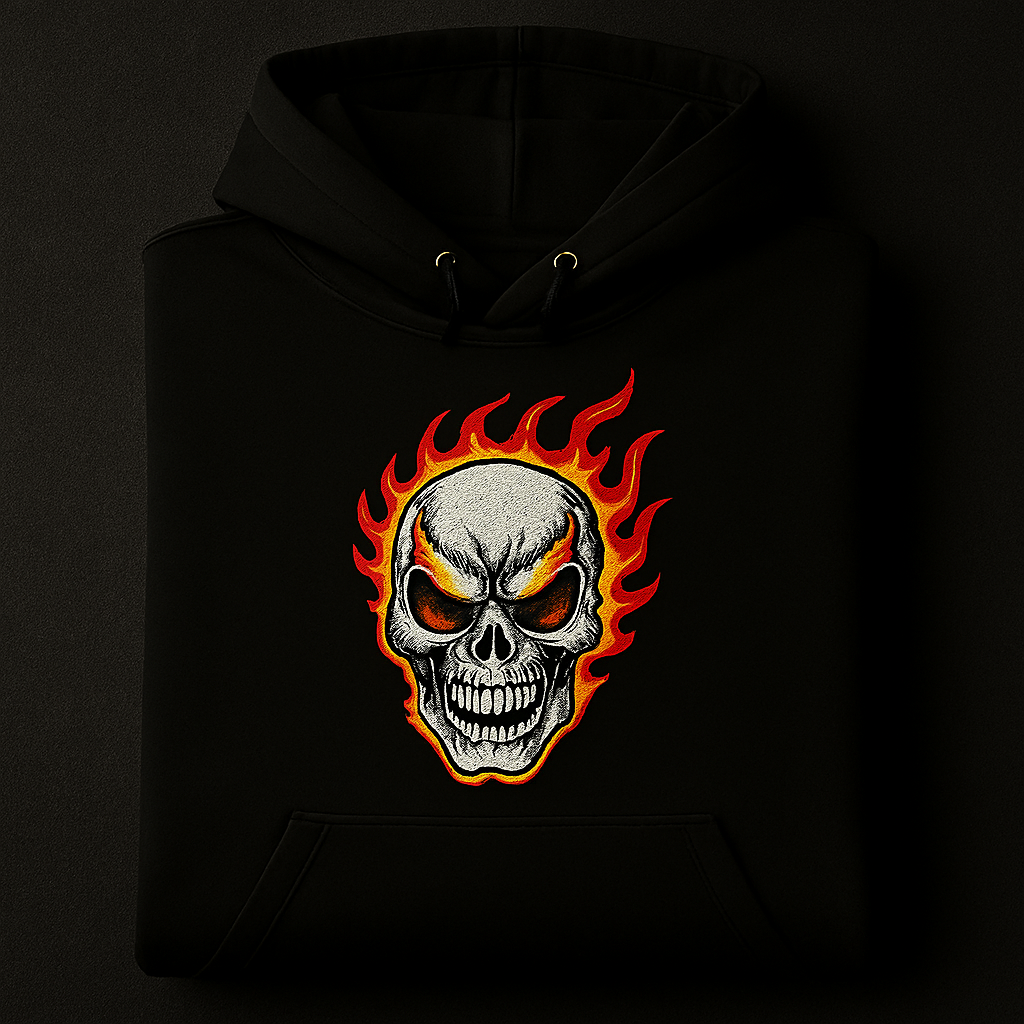 New Summer Collection Full Black Hoodie with Ghost Skull Print for Men and Boys ? Comfortable, Trendy & Casual Wear - Image 3
