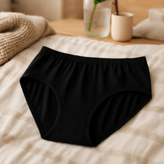 High Quality Pure Cotton Soft Fabric Panty ? Comfortable Everyday Wear (Black, S/M/L)