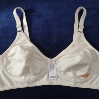 Jersey Soft Fabric Non-Padded Bra for Women ? Plain Comfortable & Lightweight Everyday Wear Lingerie in Beige, Available Sizes 32 to 42