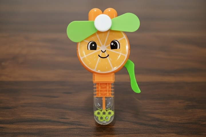 Handheld Fruit Shape Toy Fan for Kids ? Cute Cartoon Design, Safe Soft Blades, Portable Mini Fan for Summer Play & Cooling (Random Design) - Image 2