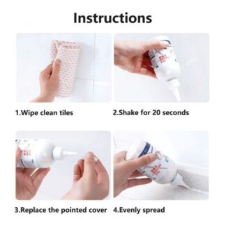 Tile Reform Grout Restorer & Sealer ? 280ml Large Bottle for Quick Tile Gap Repair