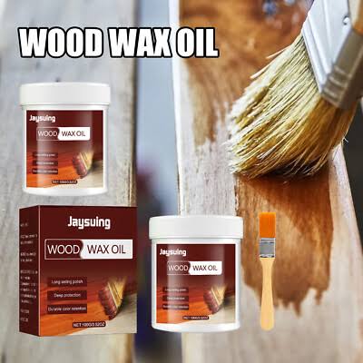 Wood Wax Oil for Furniture ? Natural Finish & Deep Wood Nourishment With Bursh 100gm