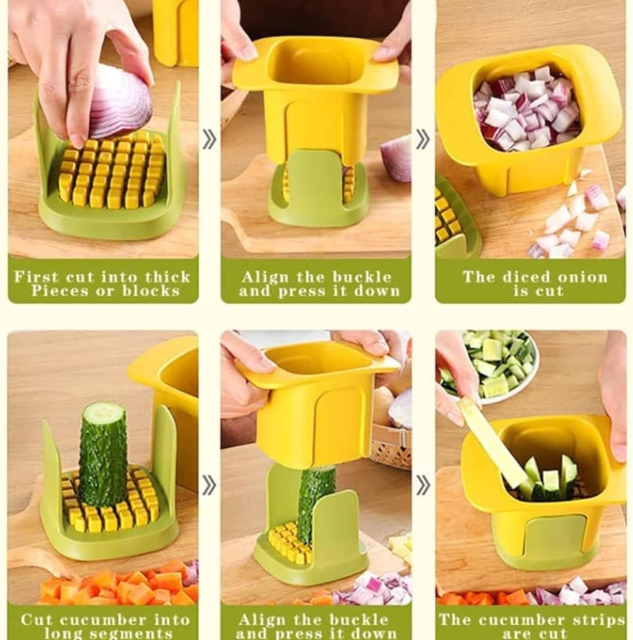 Multi-Function Handheld Chopper ? Dicing, Slitting & Slicing Tool for Quick Food Prep - Image 4