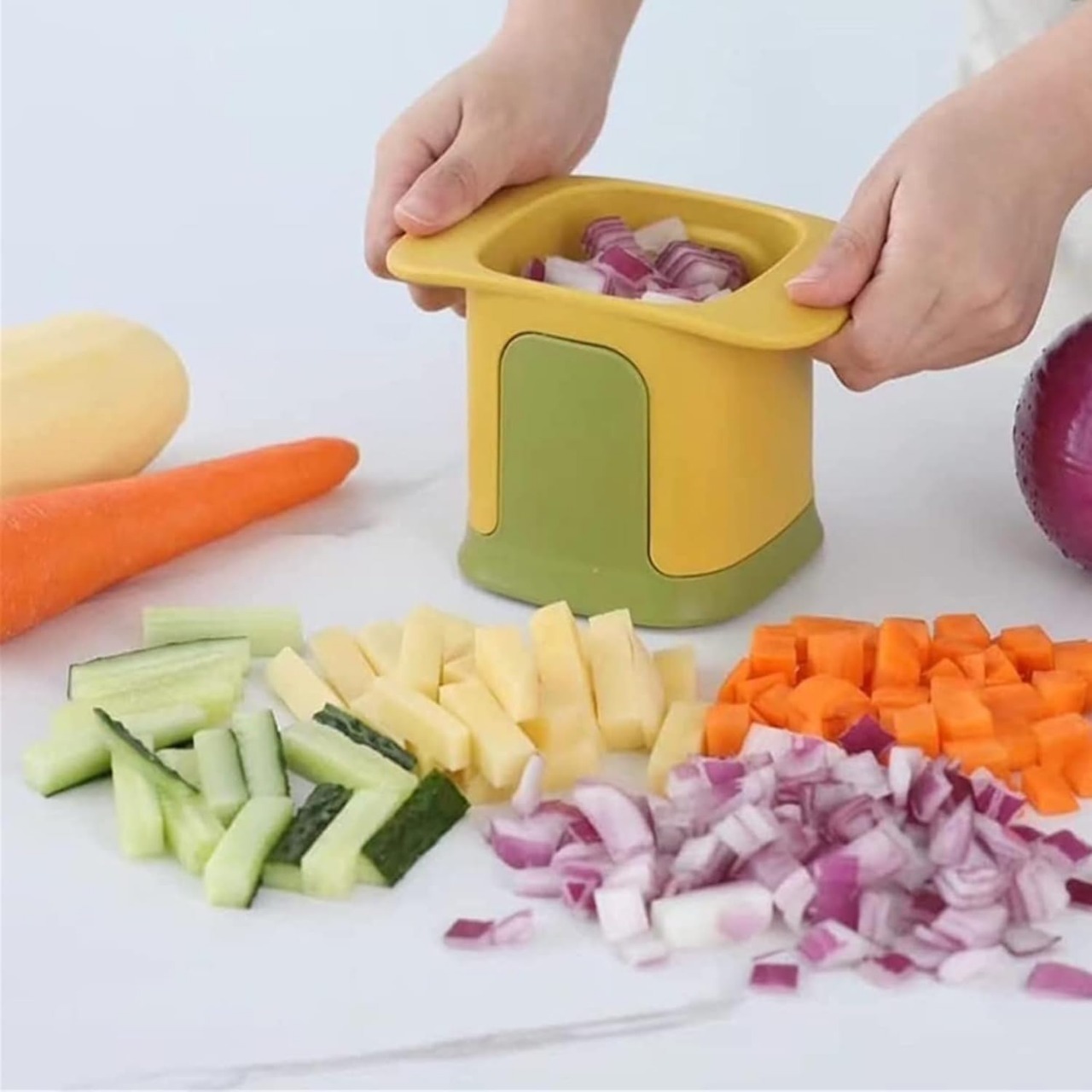 Multi-Function Handheld Chopper ? Dicing, Slitting & Slicing Tool for Quick Food Prep - Image 3