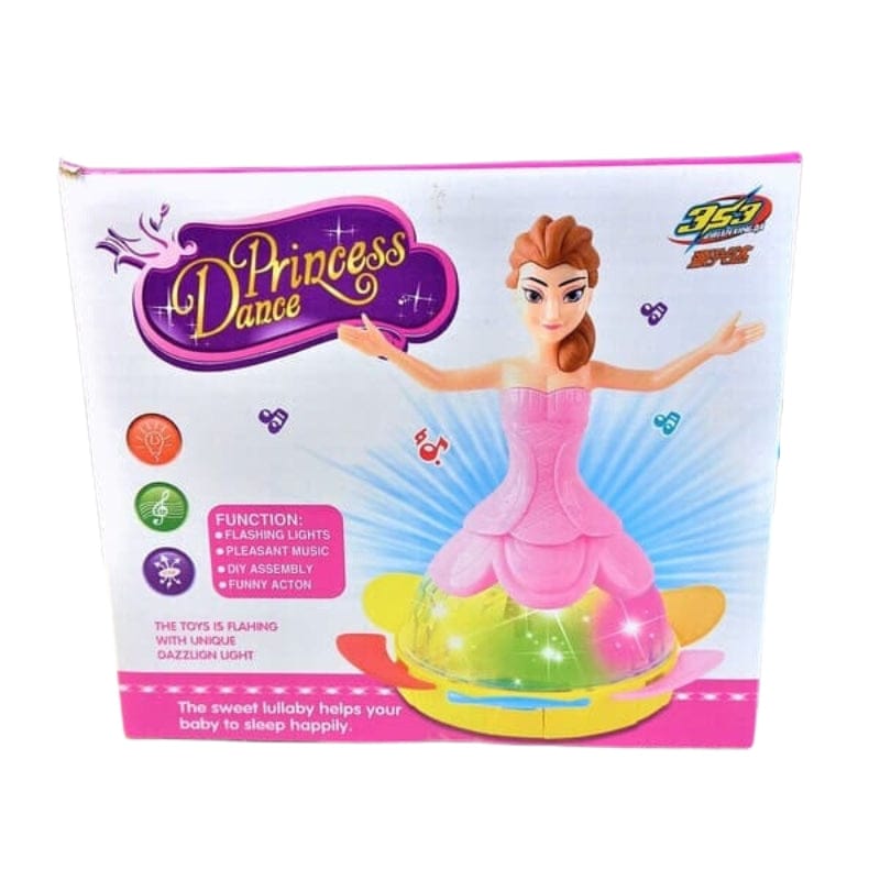 Princess Dancing Doll Toy with 3D Lights, Music & Rotating Movement ? Musical LED Doll for Kids