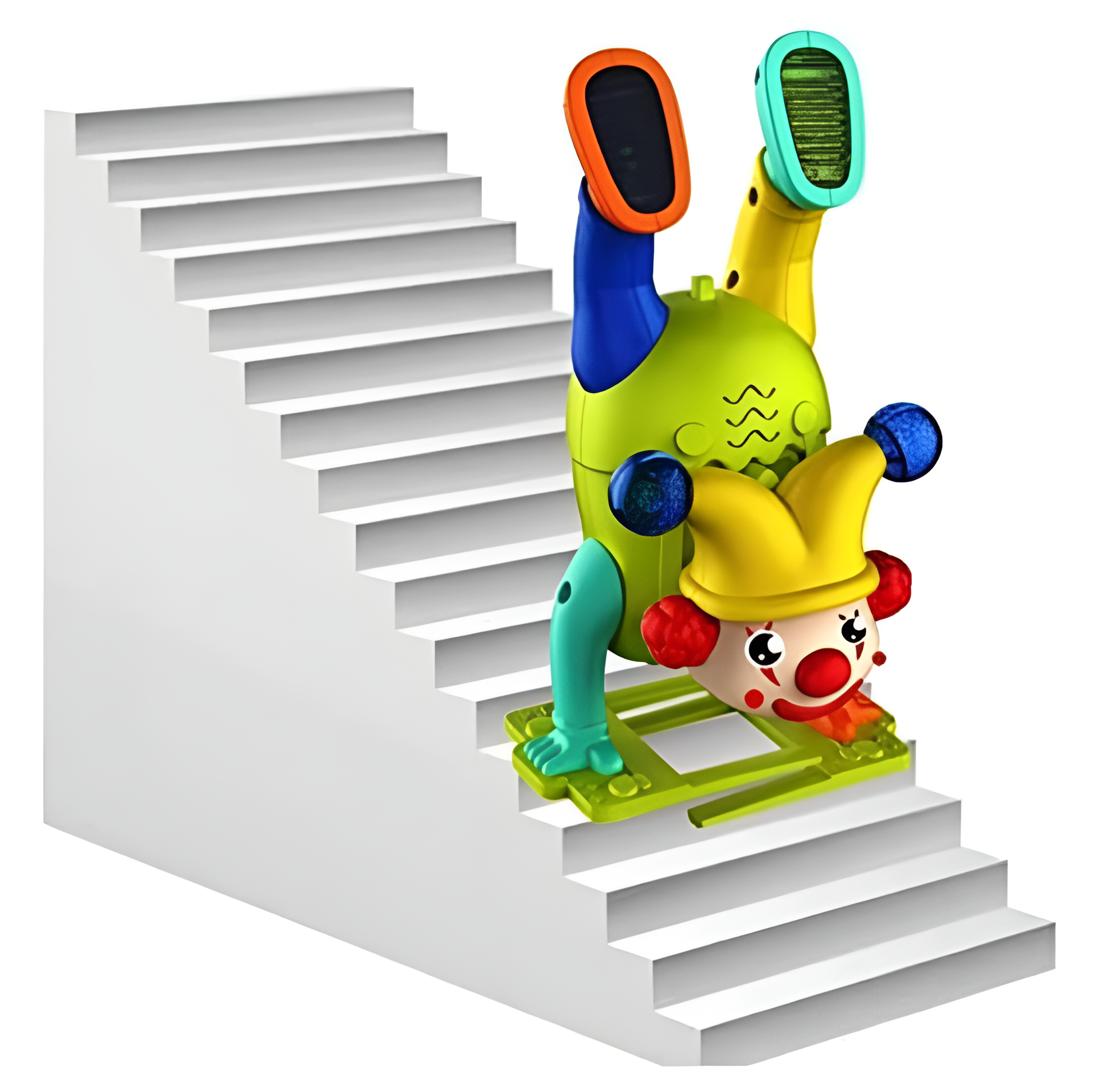 Electric Upside-Down Dancing Clown Toy with Music & Flashing Lights ? Battery Operated, Multicolor, Fun Interactive Gift for Kids Above 3 Years (Random Color) - Image 4