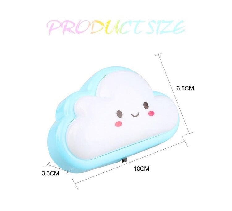Smiley Cloud Plug-In LED Night Light ? Soft Warm Glow Baby Lamp, Kids Night Light for Bedroom & Nursery (Random Color) - Image 4