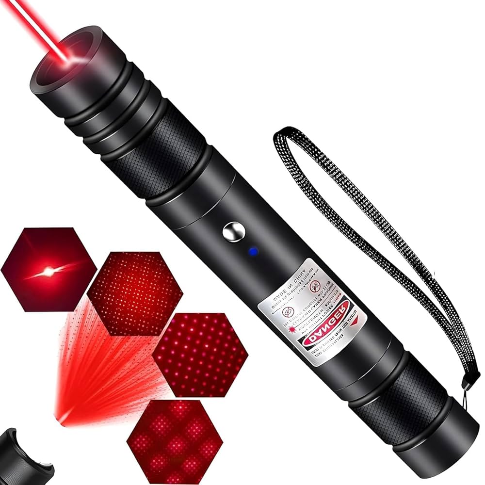 Laser 303 High Power Red Laser Pointer ? Long Range Beam with Key Lock, Rechargeable 18650 Battery & Charger, Durable Aluminum Alloy Body - Image 3
