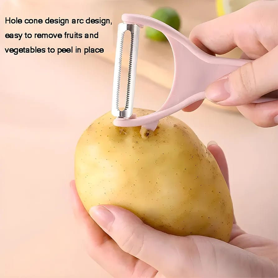 4-Piece Kitchen Cooking Utensils Set ? Grater, Magic Peeler, Knife & Bottle Opener Combo for Fruits & Vegetables - Image 3