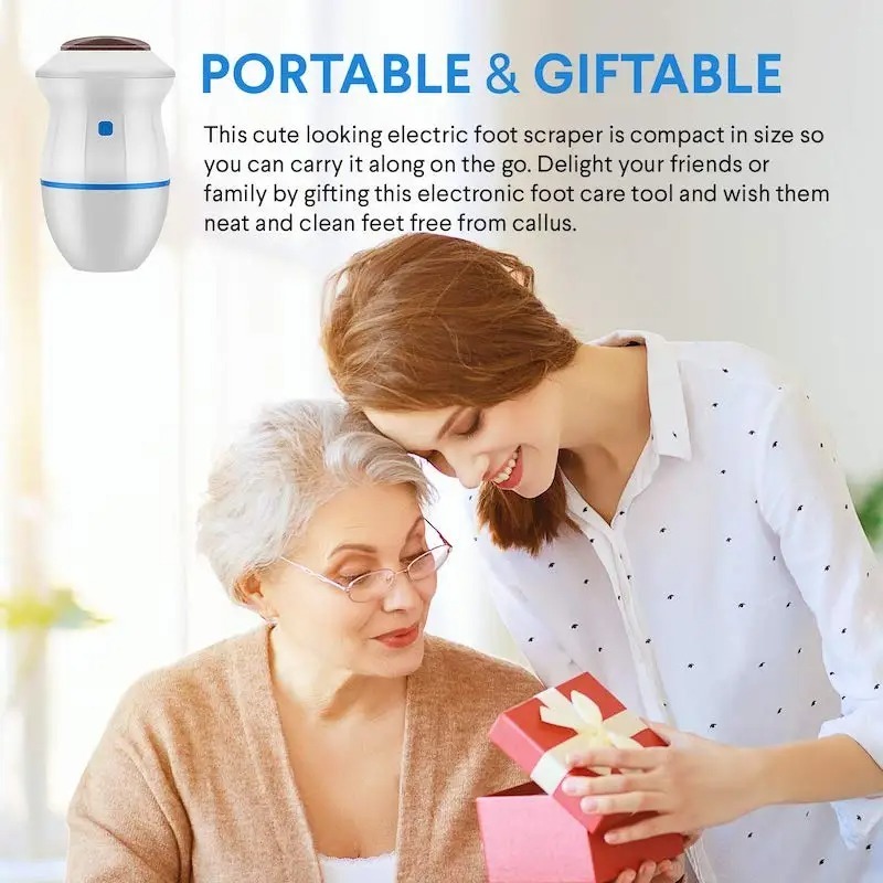 Back Callus Remover with Built-In Vacuum ? Electric Foot Grinder for Dead Skin, Cracked Heels & Calluses, Rechargeable Pedicure Tool with Gentle & Powerful Exfoliation - Image 4