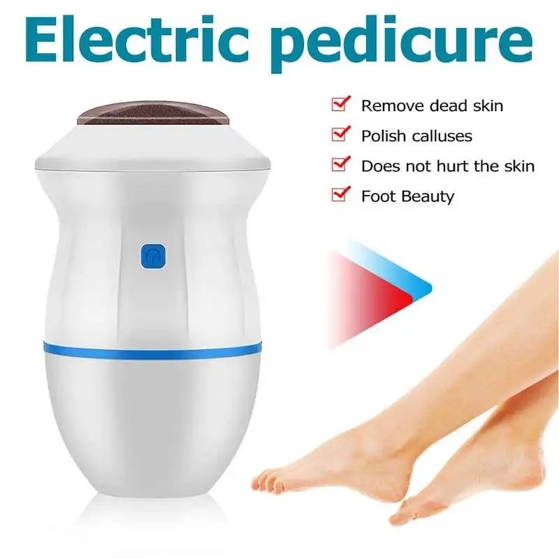 Back Callus Remover with Built-In Vacuum ? Electric Foot Grinder for Dead Skin, Cracked Heels & Calluses, Rechargeable Pedicure Tool with Gentle & Powerful Exfoliation