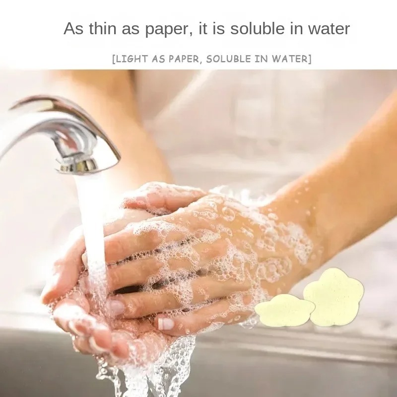 Pack of 2 Portable Disposable Soap Tablets ? 50 Sheets per Box, Travel-Friendly Soap Paper (Random Color)