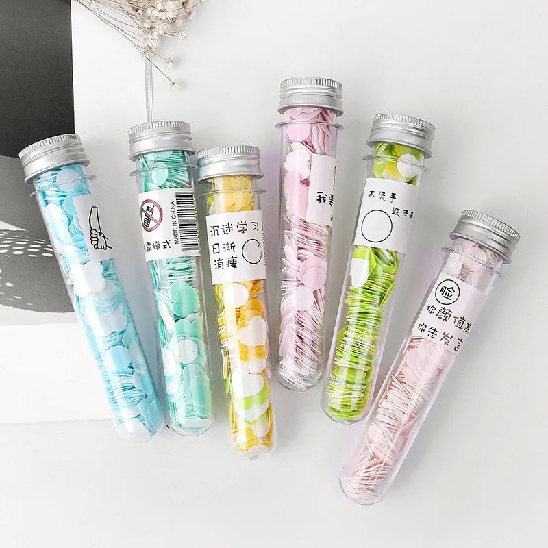 Outdoor Portable Hand Washing Disposable Soap Paper Flakes ? 100 PCs in Flower Tube Bottle (Random color) - Image 4