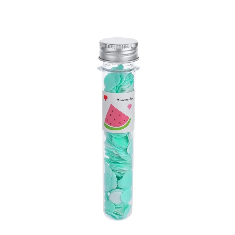 Outdoor Portable Hand Washing Disposable Soap Paper Flakes ? 100 PCs in Flower Tube Bottle (Random color)