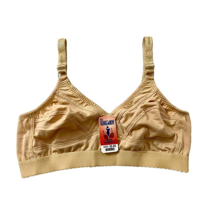 Plain Non-Padded Cotton Bra ? Lightweight & Comfortable Everyday Wear | Beige, Sizes 32?42 - Image 2