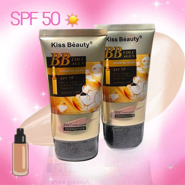 8-in-1 BB Collagen Liquid Foundation ? Full Coverage, Long Lasting & Hydrating (65ml, Shades 110 & 115) - Image 2