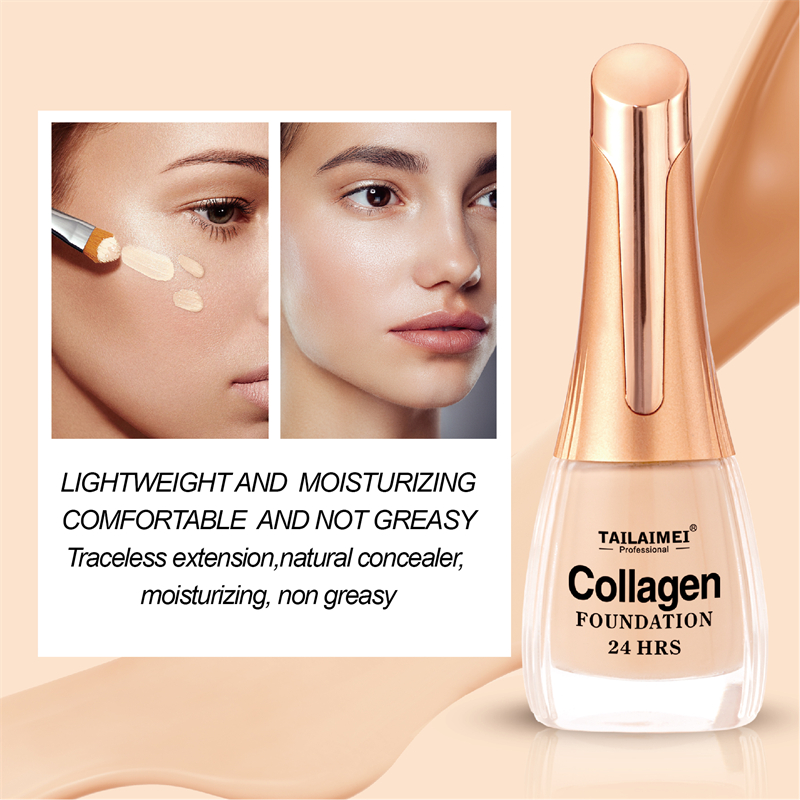 24 Hrs Flawless Finish Collagen Foundation ? Long-Lasting Creamy Formula for Smooth, Radiant & Even Skin Tone, 35ml - Image 4