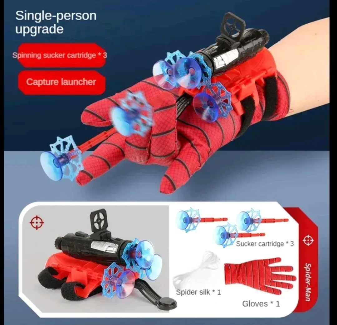 Spiderman Web Dart Shooter | Kids Spider Launcher Toy | With or Without Gloves - Image 3