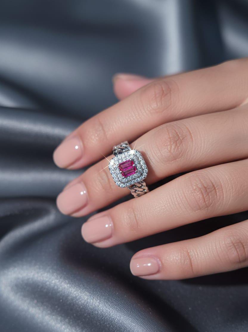 Sparkling Zircon Rings For Women | Stylish Crystal Design Fashion Jewelry For Daily And Party Wear PXJ-133 - Image 3