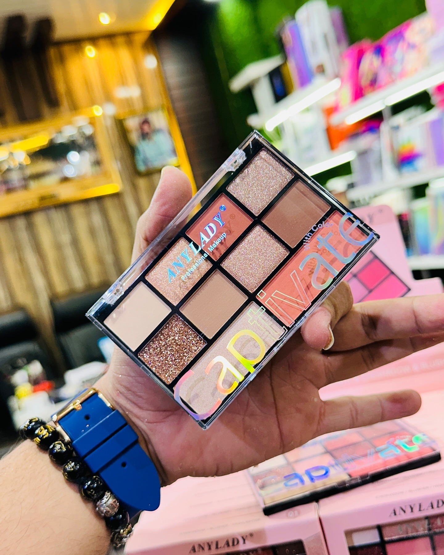 ANYLADY Captivate Professional Makeup Palette - 9-Shade Eyeshadow & Blusher Kit with High-Pigment Matte, Shimmer & Glitter Finishes - Image 3