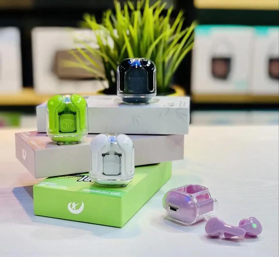 Air 31 TWS Wireless Earbuds: Crystal Clear Design, Bluetooth 5.3, LED Display, HiFi Stereo Sound, Noise Reduction Sports Headphones with Mic - Image 3