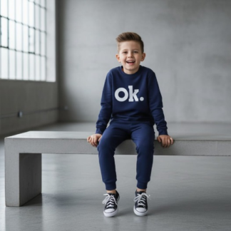 OK Printed Sweatshirt & Pajama Trouser Tracksuit for Kids | Winter Warm Fleece Clothing Set Outfit for Boys & Girls ? Cozy & Trendy | FOR BABY AND KIDS