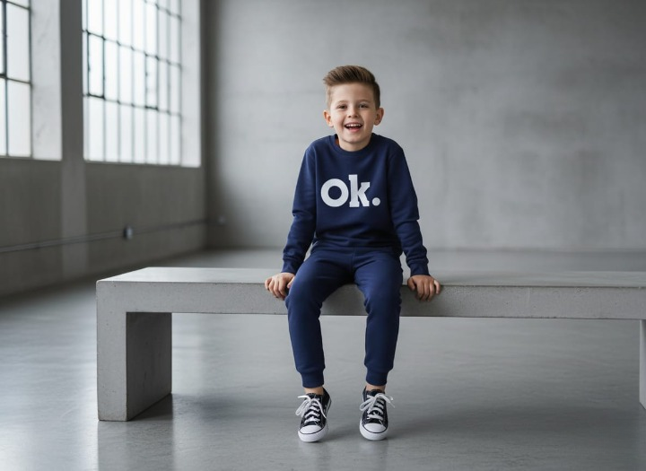 OK Printed Sweatshirt & Pajama Trouser Tracksuit for Kids | Winter Warm Fleece Clothing Set Outfit for Boys & Girls ? Cozy & Trendy | FOR BABY AND KIDS