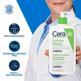 Cerave Hydrating Facial Cleanser 237ml ? Gentle Moisturizing Face Wash With Hyaluronic Acid And Ceramides For Normal To Dry Skin