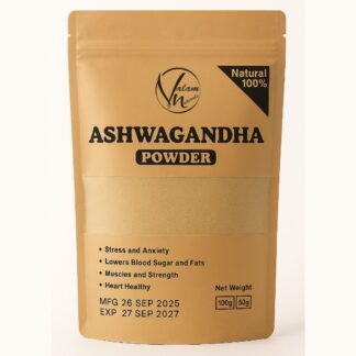Ashwagandha Powder Pure And Natural | Herbal Supplement For Stress Relief, Energy, Immunity Boost, And Overall Wellness