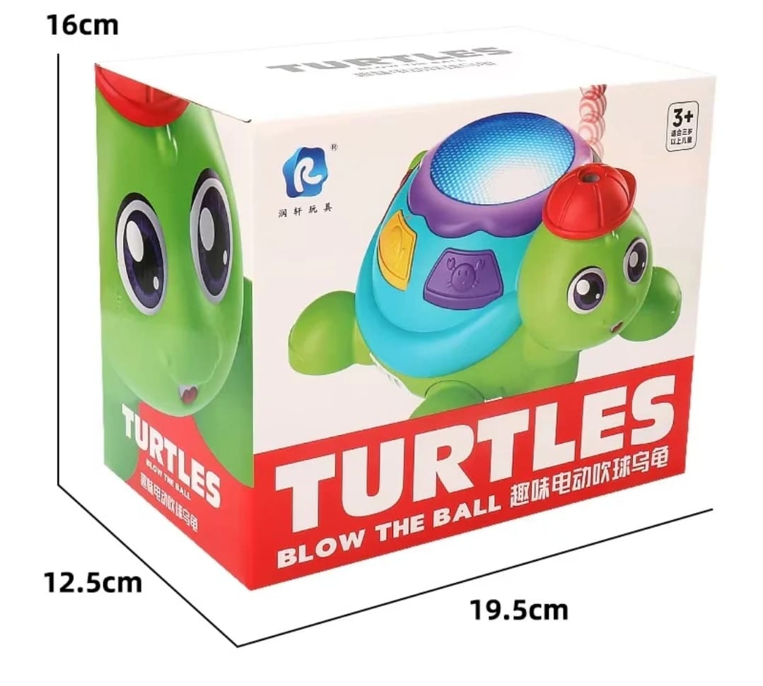 Blow the Ball Turtle Toy with Music & Lights ? Fun Interactive Play for Kids - Image 4