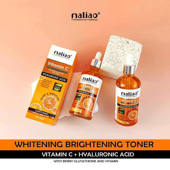 Maliao Vitamin C Whitening Brightening Toner with Berry Glutathione & Hyaluronic Acid ? Anti-Oxidation, Pore Refining, All Skin Types, 30ml - Image 2