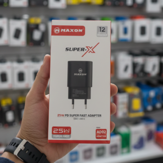 Maxon AD02 25W Adapter Power 25WPD Fast Charger Compatible For IOS Android Mobile Phones Electric Leakage Protection Temperature Protection (Without Cable)