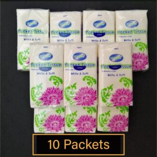 10 Packs Portable Pocket Travel Tissues ? Soft & Skin-Friendly for Daily Use