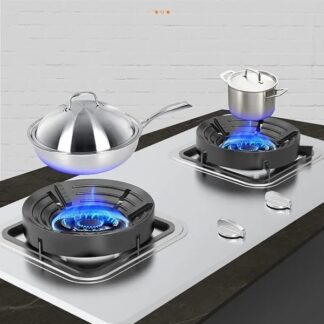 Gas Stove Burner Stand | Non?Slip Bracket | 3D Windproof Hood | Universal Cast Iron Cook Top Parts